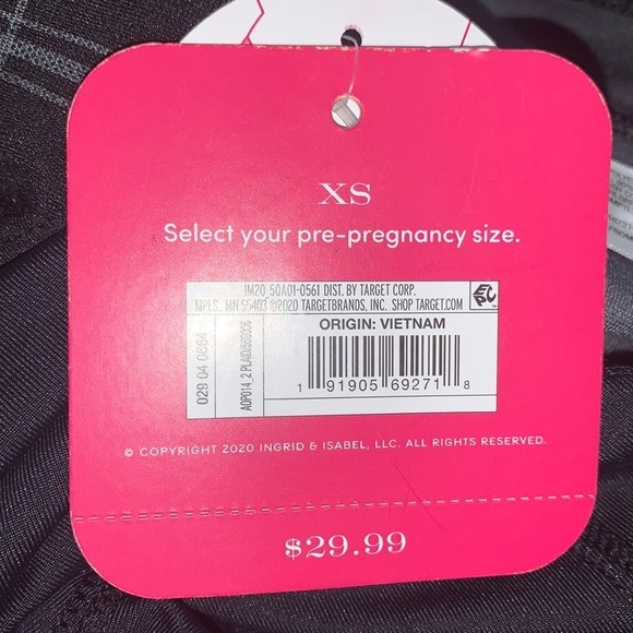 Isabel Maternity Crossover Panel Ponte Pants - Black Plaid - Picture 8 of 16